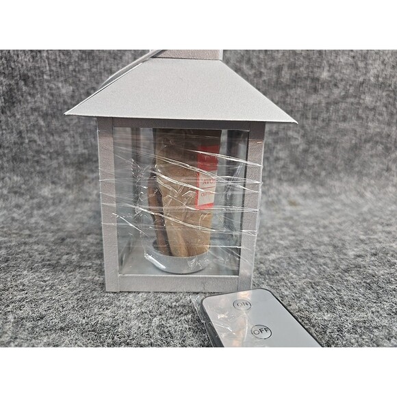 Luminara Gray Mini Lantern With Remote & Flameless Candle - Picture 5 of 7